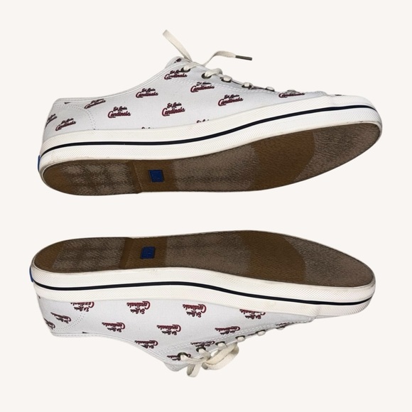 Women's Keds White St. Louis Cardinals Kickstart Repeat Logo Sneakers Size 10 - Picture 4 of 10